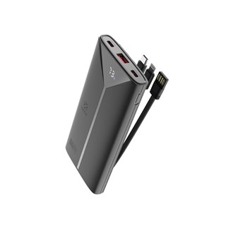 Woox Fast Charge 22.5W 10000mAh Power Bank with 3-in-1 Integrated Cable