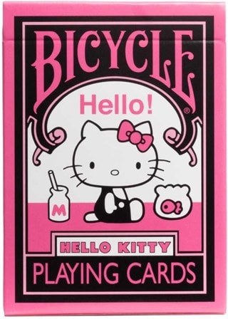 Hello Kitty Black & Pink Bicycle Playing Cards