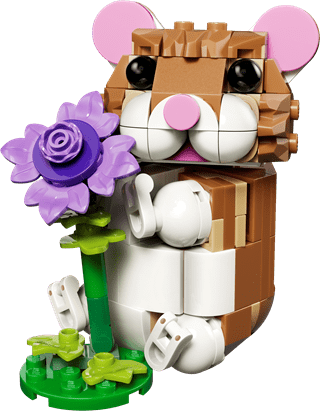 Cute Hamster With A Flower LEGO Creator 3-in-1