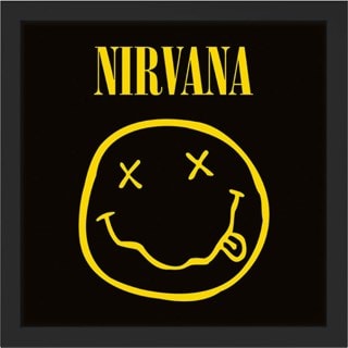 Nirvana Smiley Framed Album Cover Print