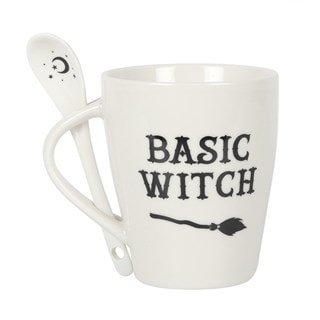 Basic Witch Ceramic Mug And Spoon Set