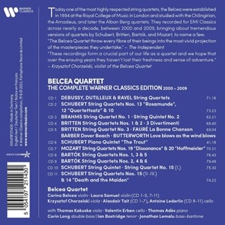 Belcea Quartet: The Complete Warner Classics Edition 2000-2009