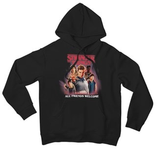 All Friends Welcome Stranger Things 5 Pullover Black Hoodie