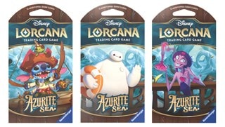 Azurite Sea Sleeved Booster Packs Disney Lorcana Trading Cards