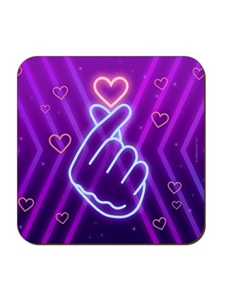 Finger Heart K-Pop Coaster