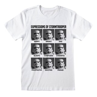 Expressions Of Stormtrooper Star Wars White Tee