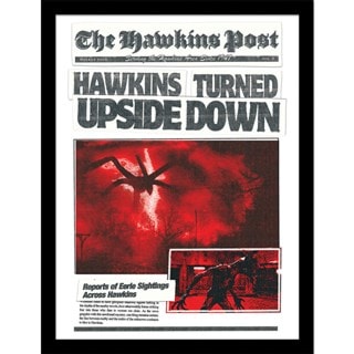 Hawkins Turned Upside Down Stranger Things 5 30cm x 40cm Framed Print