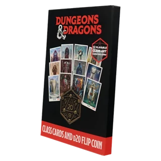 Class Cards & D20 Flip Coin Dungeons & Dragons Coin