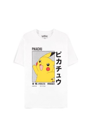 Pikachu Pokemon White Tee