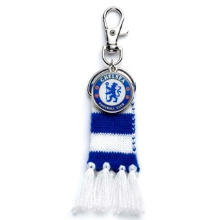 Chelsea FC Blue Striped Scarf Keyring