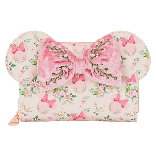 Minnie Mouse Floral Loungefly Zip Around Wallet