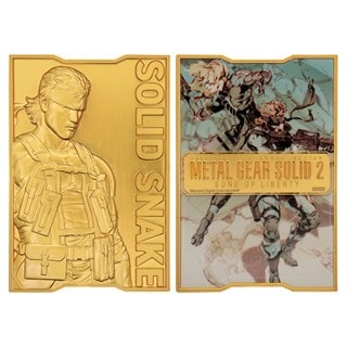 Solid Snake Metal Gear Solid 2 24K Gold Plated Ingot