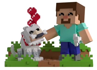 Steve Taming A Wolf Minecraft Youtooz Figure