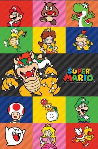 Super Mario Characters 30cm x 40cm Art Print