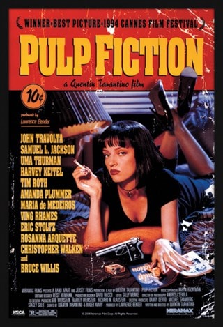 Uma On Bed Pulp Fiction 60 x 90cm Framed Maxi Poster