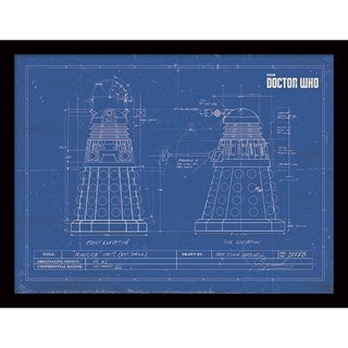 Dalek Blueprint Doctor Who Framed 30 x 40cm Print