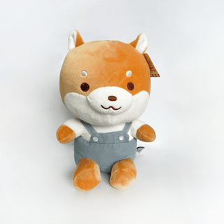 Kenji Yabu Dog In Overall Brown Soft Toy
