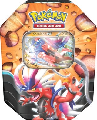 Koraidon Slashing Legends Ex Tin Pokemon Trading Cards