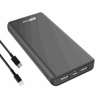 TechCharge Bonus Pack 10,000mAh Power Bank with Lightning & USB-C Cable