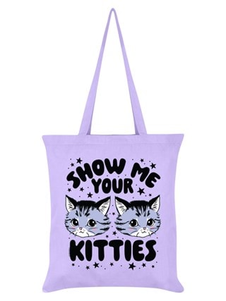 Kitsch Kitten Show Me Your Kitties Lilac Tote Bag