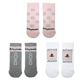 Playstation Symbols Socks (3 Pairs Ladies 4-7.5)