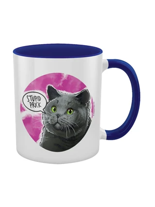 Stupid Pr*ck Blue Coloured Inner Mug