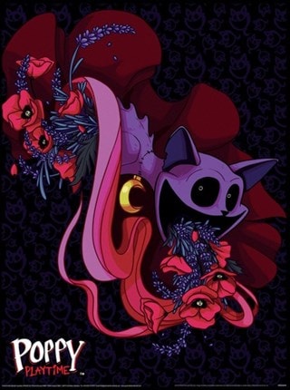 Poppy Playtime Catnap Floral 30cm x 40cm Art Print