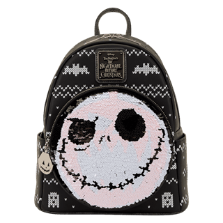 Jack Skellington Reversible Sequins Nightmare Before Christmas Loungefly Mini Backpack