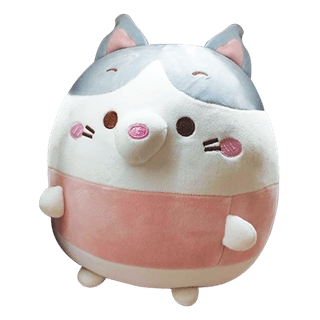 Yabu Round Cat Pink Kenji Soft Toy