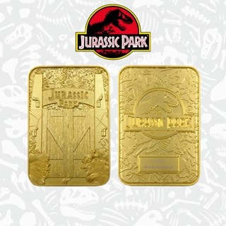 Jurassic Park: Entrance Gates Gold Metal Collectible