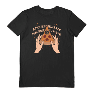 Ouija Pizza Thiago Correa Black Tee