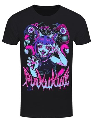 Nekomata Pinku Kult Black Tee