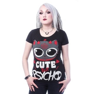 Cute But Psycho Kitty Cupcake Cult Ladies Fit Tee