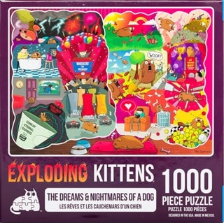 Dreams And Nightmares Of A Dog: Exploding Kittens 1000 Piece Jigsaw Puzzle