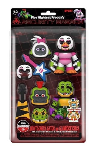 Montgomery Gator and Glamrock Chica Five Nights At Freddys FNAF Funko Snap Double Pack