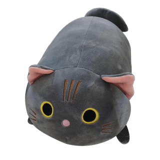Kenji Yabu Cylinder Cat Grey Soft Toy
