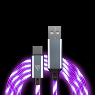 Vybe Light-Up Purple USB-C Cable 3m