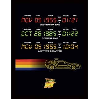 Time Circuits Back To The Future 30cm x 40cm Framed Print