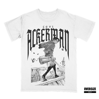 Levi Ackerman Attack On Titan White Tee