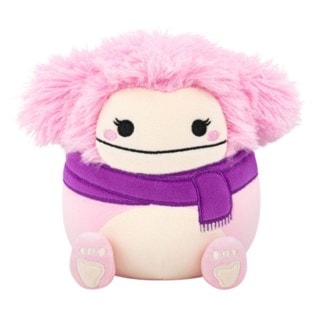 Brina Pink Bigfoot With Purple Scarf Squishmallows Plush