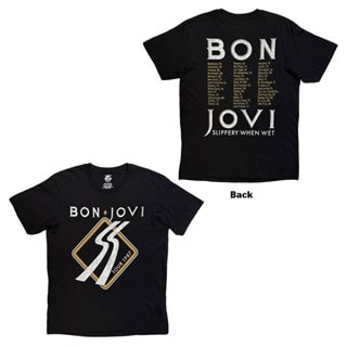 Bon Jovi Tour 1987 Road Sign Black Tee