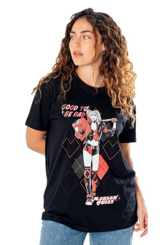 Harley Quinn Good To Be Bad Black Tee