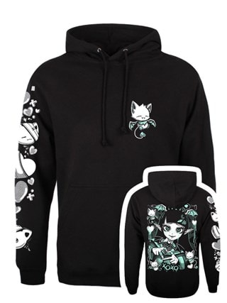 Bite Me Cosmic Boop Black Pullover Hoodie