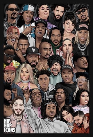 Hip Hop Icons 60 x 90cm Framed Maxi Poster