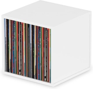 Glorious Record Box 110 White Vinyl Storage