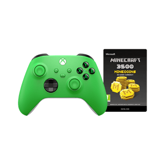 Xbox Wireless Controller - Green + 3500 Minecoins Voucher