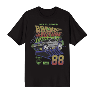 Back To The Future Retro Future Black Tee