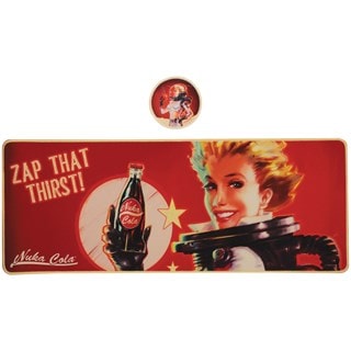 Nuka Cola Fallout XL Desk Pad And Coaster Set
