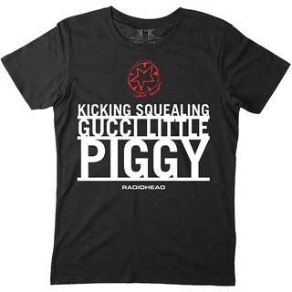 Radiohead Gucci Piggy Organic Cotton Black Tee