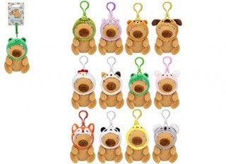 Capybara With Animal Hat Clip On Plush Assortment